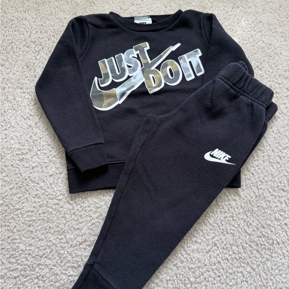 Nike Black Kids Sweatpants & Joggers with White Logo
